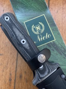 Nieto Big Blade Pig Sticker knife with Laminated handle and Leather Sheath