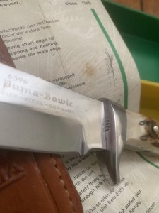 Puma Knife: 1966 Puma Bowie with Stag Antler Handle & Original Box #42606