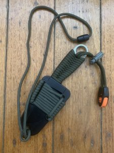 ESEE Knives-ROWEN UZULA Neck Knife Kydex Sheath & Paracord