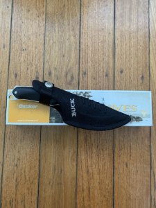 Buck Knife: Rare Early 2000 Buck Alpha Hunter with Black Rubber Handle