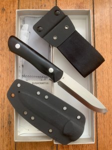Real Steel Knives RS3725 Black BushCraft III Knife with Kydex Sheath