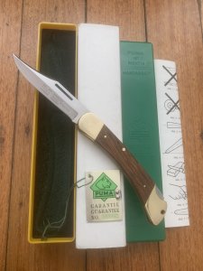 Puma Rare model 970 Game Warden 1992 Folding Lock Knife in box Serial Number 26291