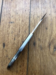 Puma Knife: Puma Mint 280850 Brushed Aluminium/Stainless/Wood Lord Folding Lock Knife
