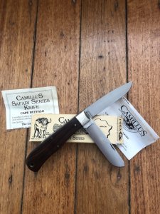 Camillus Knife: Camillus Safari Series Cape buffalo 375H&H Folding Knife