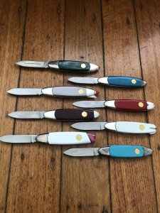 Collection of 8 Franklin Mint Cars of the Fifties Pocket Knives