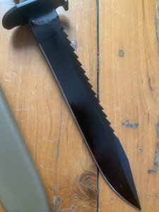 GLOCK Original Austrian Made FLAT DARK EARTH Saw Back Field Knife with Polymer Scabbard
