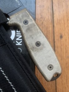 Ontario Ranger Series RAT-3 Plain Edge Blade with Micarta Handle and Nylon Tactical Belt Sheath