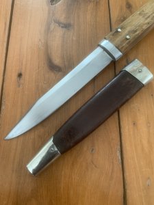 Puma Knife: Puma Vintage Pre-64 USED 941 Boot Knife with Stag Handle & Original Sheath