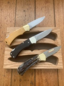 Puma Set of 3 - Full Size 4 Star Folding Knife Set in Display