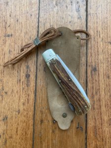 Puma Knife: Puma 945 Jagdtaschenmesser 1970 Hunting Pocket Knife with Stag Antler Handle #22072
