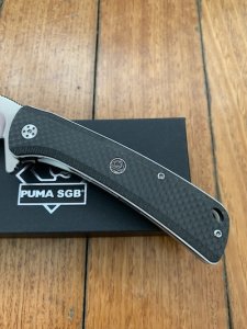 Puma Knife: Puma SGB SONIC Folding Liner Lock Knife with Carbon Fibre Handle