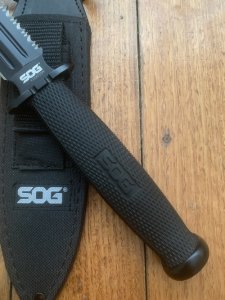 SOG Vintage Original FX10-N Fixation Commando Dagger with Cordura Tactical Sheath