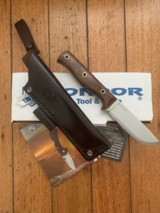 Condor Tool & Knife Company El Salvador SWAMP ROMPER Knife with Leather Sheath