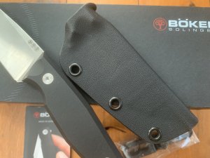 Boker Tree Brand Solingen German Made Model AK4 Fixed Blade Daily Knife with Kydex Sheath