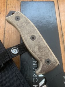 Ontario Ranger Series RAT 5 with Micarta Handle and Black Nylon Tactical Belt Sheath