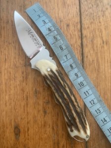 MAFFI SYDNEY AUSTRALIA Small Deer Antler Handled Fixed Blade Knife