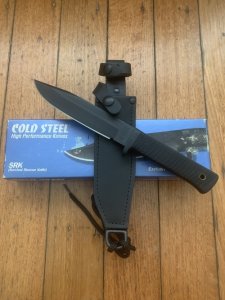 COLD STEEL SRK-Survival-Rescue-Knife Made in USA in Tactical Leather Sheath