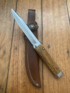 Puma Knife: Puma Vintage Pre-64 USED 3573 Boot Knife with Stag Handle & Custom Sheath