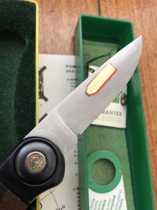 Puma Knife: Puma 1988 model 777 Sport Folding Knife with Walnut Handle Original Box and matching Warranty