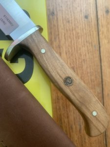 Puma SGB Knife: Puma SGB Bowie with Olive Wood Handle in Leather Sheath