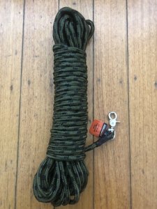 Long Dog Lead: Professional 20 metre Dog Trainer Black/Olive Long Lead