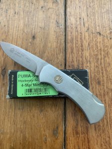 Puma Knife: Puma 2012 Model 4 Star Mini Folding Lock Knife with Stainless Steel Handle