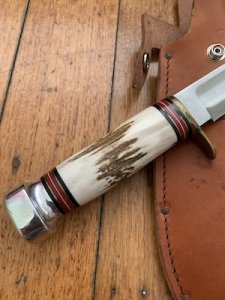 Marbles USA MA-ID7S Bowie with Stag Handle and Original Sheath