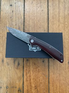 Puma Knife: Puma Tec Sandalwood One Hand Opening Damascus Folding Liner Lock Knife