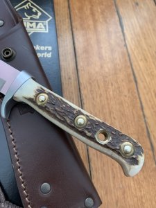 Puma Knife: Puma 2013 Bowie Handmade Knife with Stag Antler Handle