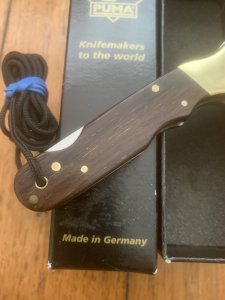 Puma Knife: Puma 2013 Rosewood Handled Falkner 22 3515 Lock Back Folding Knife