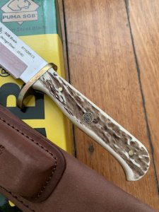 Puma SGB Knife: Puma SGB Commando Stag Outdoorsman Bowie & White Tail Folder Combo