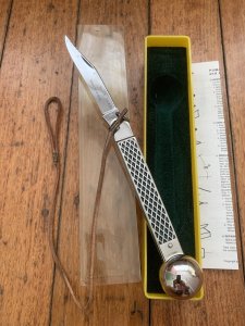 Puma Knife: Puma Vintage 1989 Fishermans Knife in Original Box with Sharpening Paperwork
