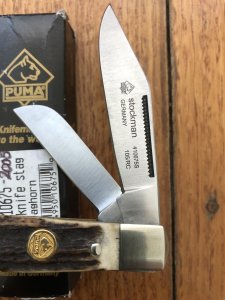 Puma Knife: Puma Stockman Foldback Knife with Stag Handle 2005