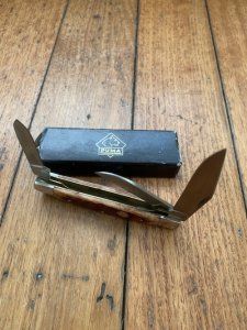 Puma Knife: Puma Circa 90's Original Stockman Knife with Light Brown Jigged Bone Handle