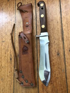 Puma Knife: Puma Original 1970 ALLWECK-MESSER 6399 White Hunter in original sheath