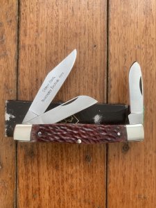 Puma Knife: Puma 2003 Stockman Folding Knife with Brown Jigged Bone Handle
