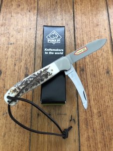 Puma Knife: Puma IP LaCaza Stag II Folding Knife with Stag Antler Handle