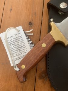 SVORD New Zealand made Svord 280B Bowie Knife 6.5" Swedish Carbon Steel Mahogany Handle