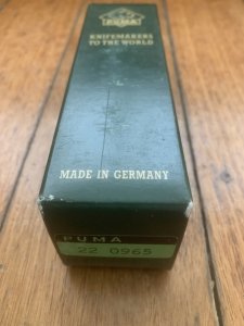 Puma Rare Model 965 Deer Hunter 1995 Folding Lock Knife Serial #25591