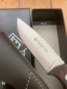 Puma Knife: Puma IP Palma Olive Knife with Mixed Wood Handle
