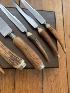 Solingen Germany 1930's-50's EL TORO 8 Piece Carving and Steak Knife set.