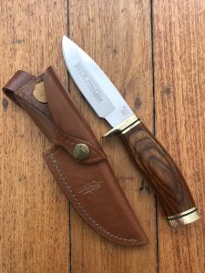 Buck Knife: Buck Pro-Line 192 Vanguard Knife with original Leather Sheath