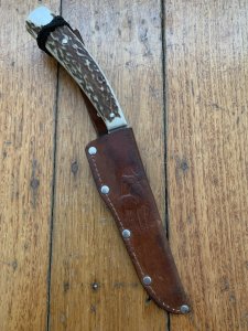 Puma Knife: Puma 2009 Pro Hunter Gut Hook Knife with Stag Handle & German Sheath