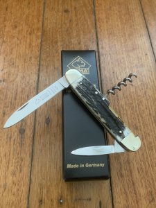 Puma Knife: Exclusive to SOS Puma 420 Pocket Knife with Stag Antler Handle