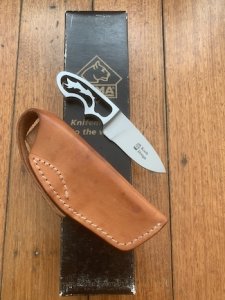 Puma Knife: Puma Very Rare 2002 'WIND' Skeleton Knife in Leather Sheath