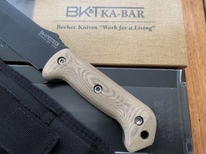 Ka-Bar Knife: Kabar-Becker KA-BK7 Becker Combat Bowie with Standard and Custom Grips