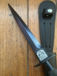 J.NOWILL & SONS  J.ADAMS SHEFFIELD ENGLAND BLACK FS COMMANDO KNIFE
