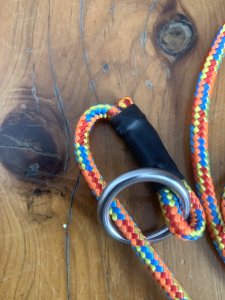 Dog Lead: Gun Dog Supply Slip Lead, 5mm thick, 1.2m long in Orange Mix Fleck