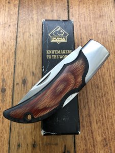 Puma Knife: Rare Puma Gentleman 24 0800 Folding Knife with Pakkawood Handle in Black Box