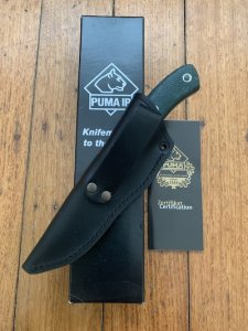Puma Knife: Puma IP Special Edition 'RIFLEMAN' II Green Micarta Fixed Blade Knife
